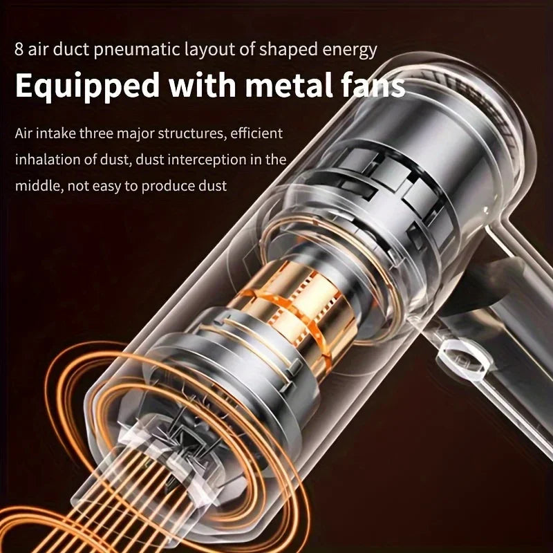 690000Pa Wireless Car Vacuum 2 Hours Quick Charge Wet Dry Dual-use Cleaner