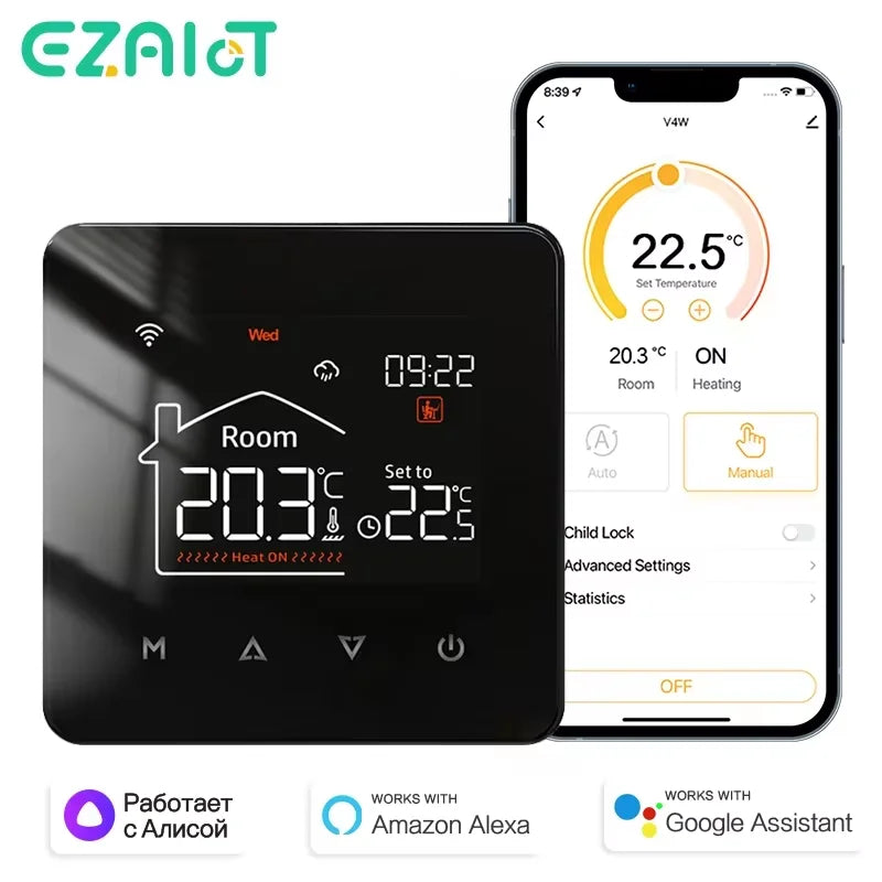Tuya WiFi Smart Thermostat | Alexa & Google Home | Water, Floor Heating & Gas Boiler Control