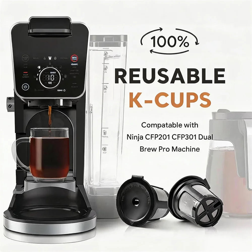 1/4Pack Reusable Coffee Pods Capsules Adapter Stainless Steel Mesh K Cups Espresso