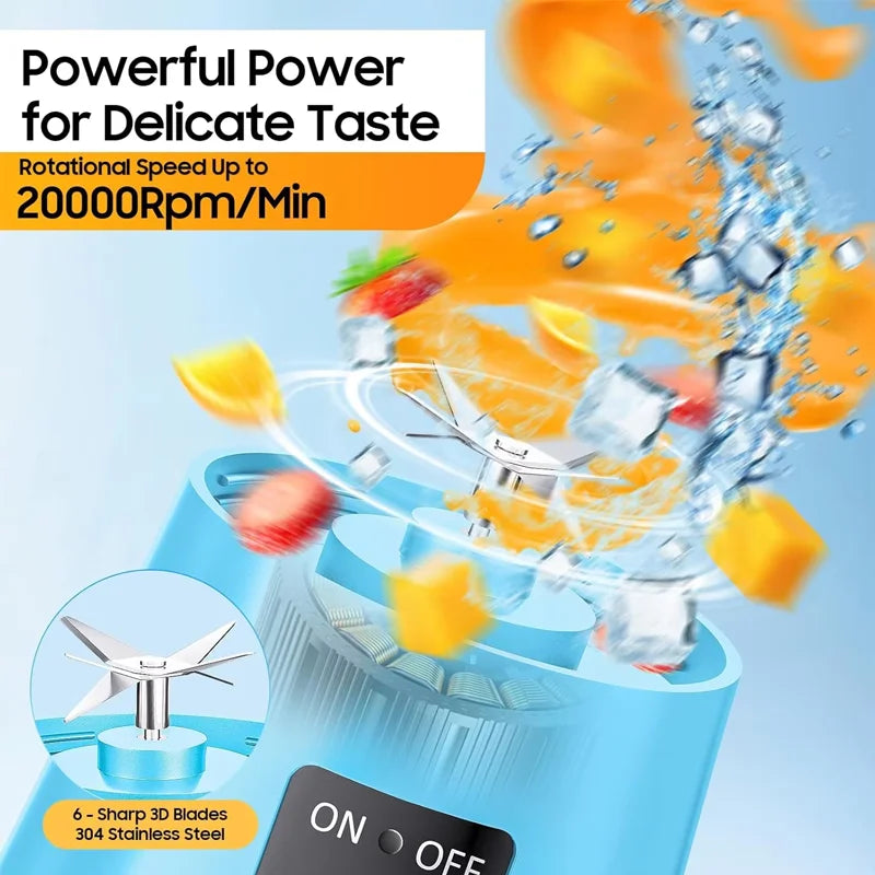 Portable Mini Blender Juice Maker USB Charging Residue Free Fresh Juice Healthy Milkshake Mini Juicer Suitable for Outdoor Use