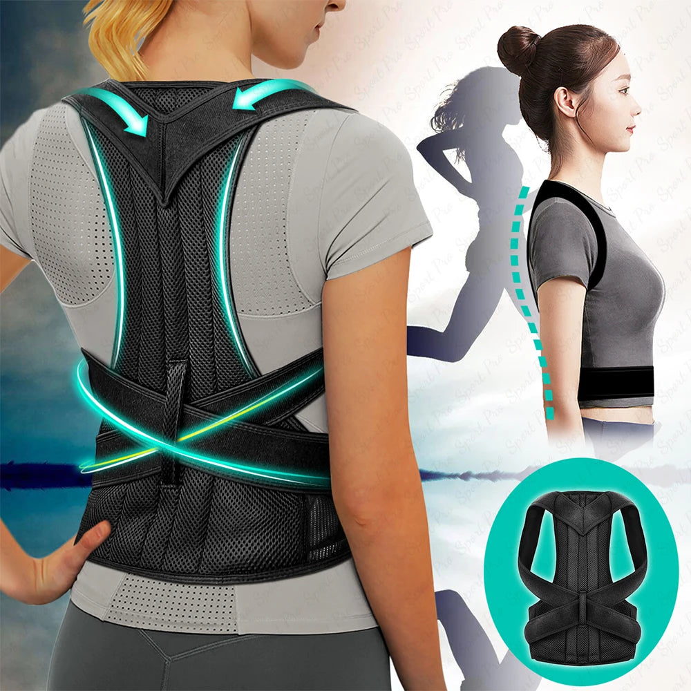 Adjustable Back Shoulder Posture Corrector Belt Clavicle Spine Support Reshape Your Body Upper