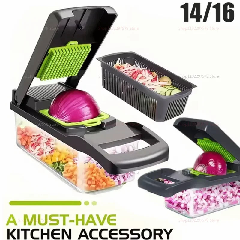 Multifunctional Portable Kitchen Chopper Vegetable Shredder Slicer