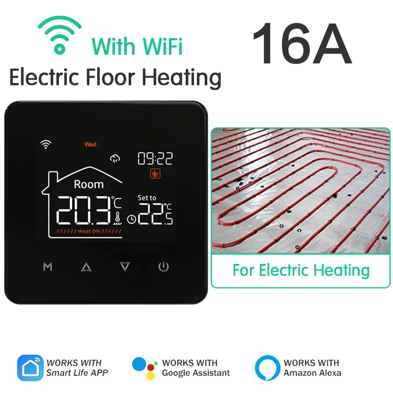 Tuya WiFi Smart Thermostat | Alexa & Google Home | Water, Floor Heating & Gas Boiler Control