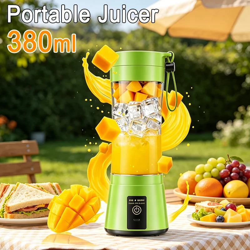 Portable Mini Blender Juice Maker USB Charging Residue Free Fresh Juice Healthy Milkshake Mini Juicer Suitable for Outdoor Use