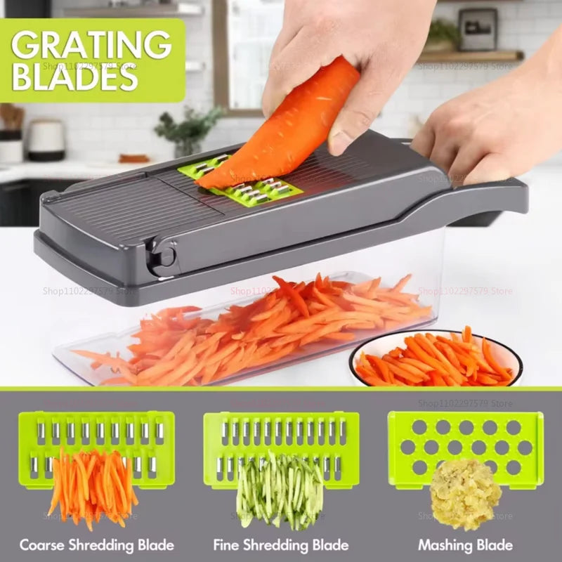 Multifunctional Portable Kitchen Chopper Vegetable Shredder Slicer