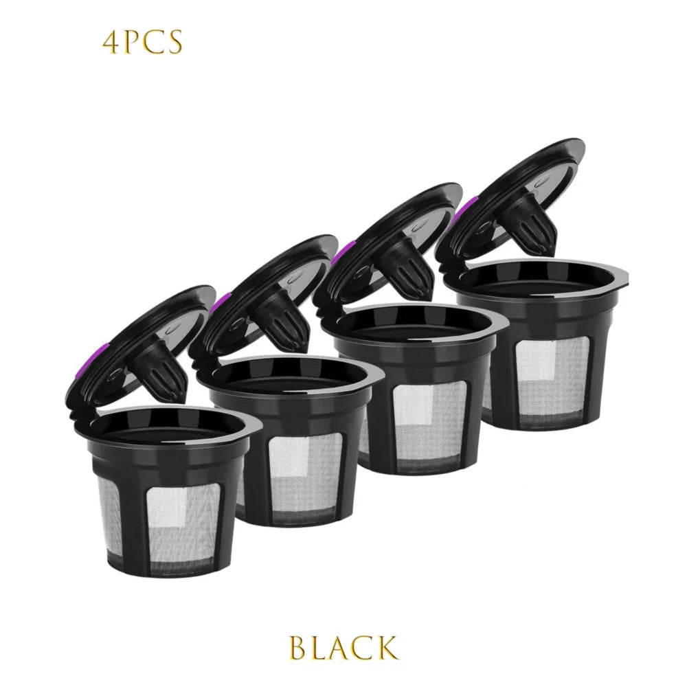 1/4Pack Reusable Coffee Pods Capsules Adapter Stainless Steel Mesh K Cups Espresso