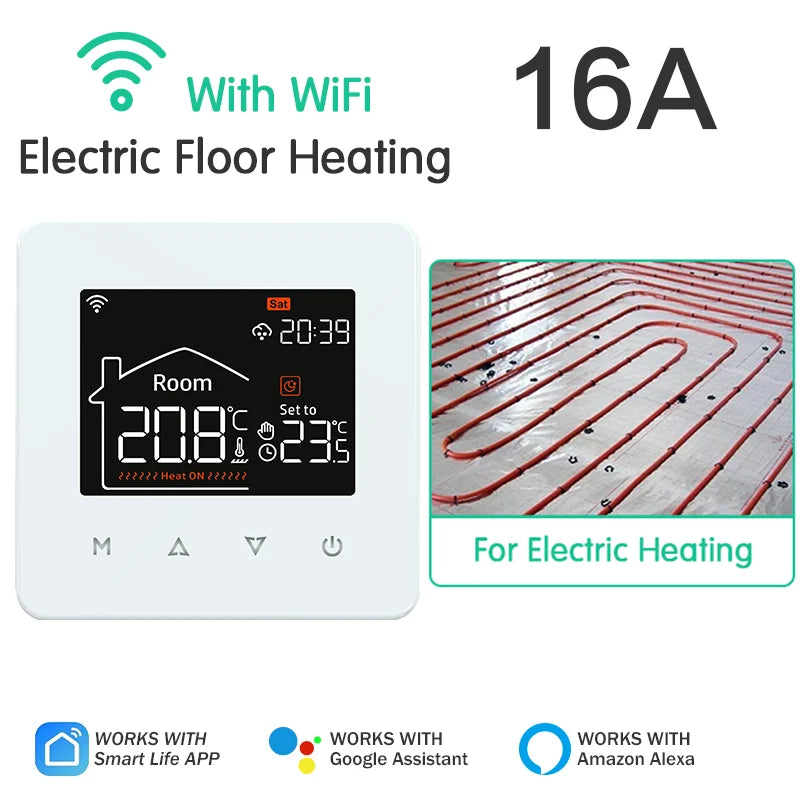 Tuya WiFi Smart Thermostat | Alexa & Google Home | Water, Floor Heating & Gas Boiler Control