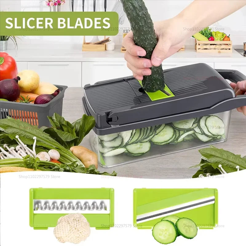 Multifunctional Portable Kitchen Chopper Vegetable Shredder Slicer